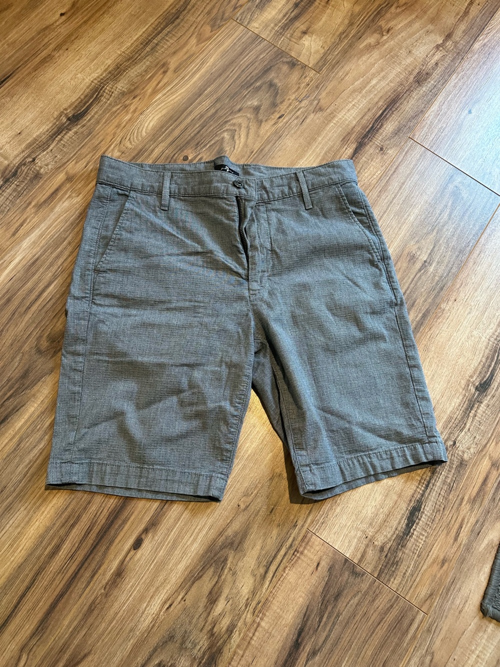 7 For All Mankind Woman’s Gray Flat-Front Shorts